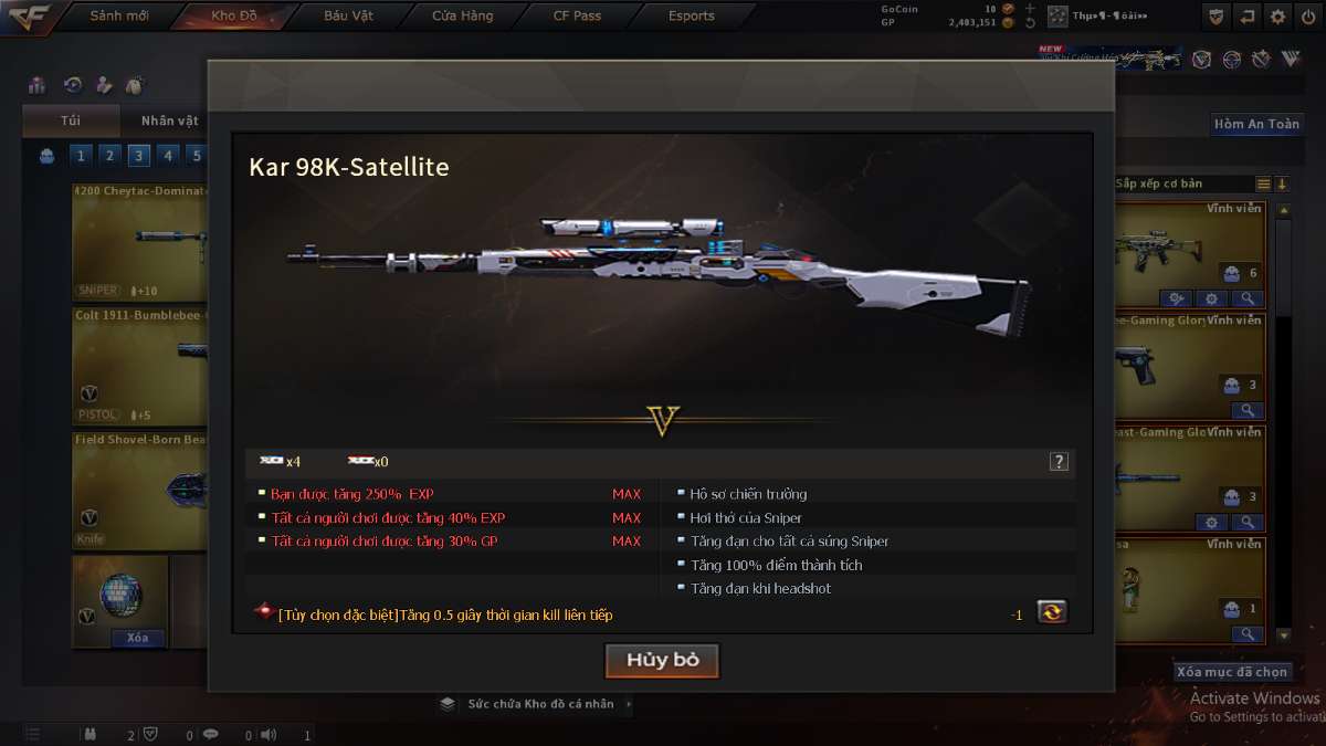 shop acc cf uy tin gia re